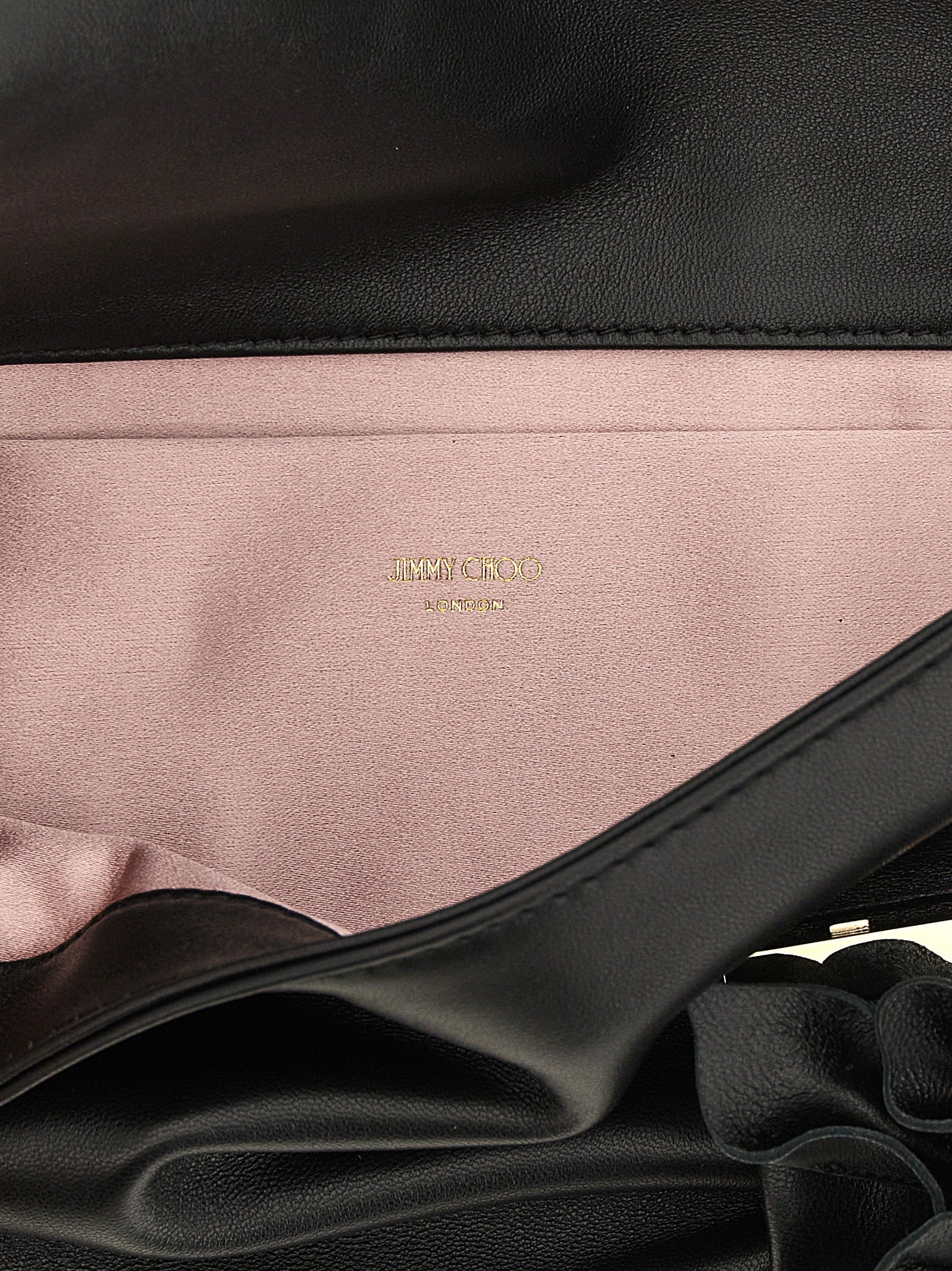 Black Lamb Leather Clutch Bag