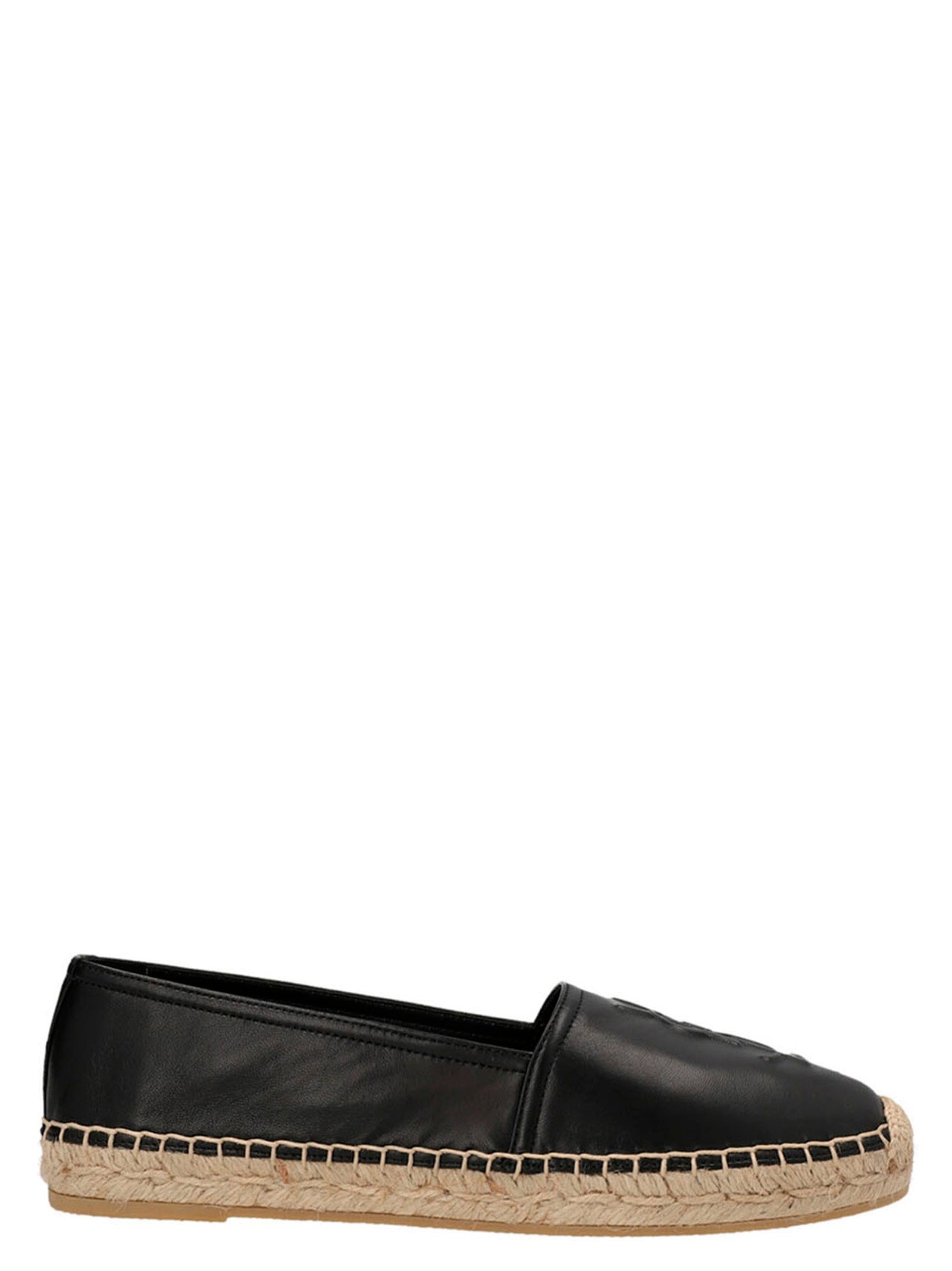Black Lamb Leather Espadrilles