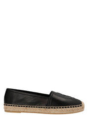 Black Lamb Leather Espadrilles