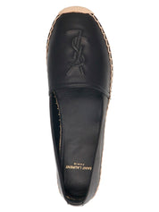 Black Lamb Leather Espadrilles