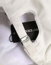 Dolce & Gabbana Men White Cotton Baseball Capello 6 Panels Hat