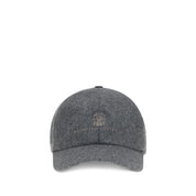 Brunello Cucinelli Gray Wool Oves Aries Cap (Baseball Hat)
