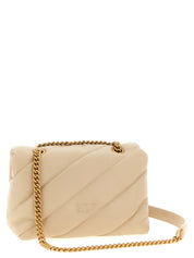 Beige Lambskin Crossbody Bag