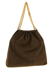 Brown Polyester Shoulder Bag