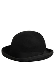 Dolce & Gabbana Men Black Rabbit Fur Felt Bowler Capello Hat