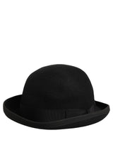 Dolce & Gabbana Men Black Rabbit Fur Felt Bowler Capello Hat