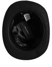 Dolce & Gabbana Men Black Rabbit Fur Felt Bowler Capello Hat