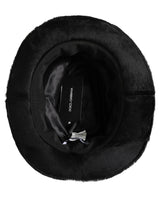 Dolce & Gabbana Men Black Classic Wide Brim Fedora Capello Hat