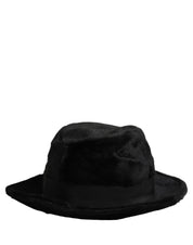 Dolce & Gabbana Men Black Classic Wide Brim Fedora Capello Hat