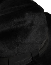 Dolce & Gabbana Men Black Classic Wide Brim Fedora Capello Hat