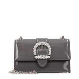 Gray Leather Shoulder Bag