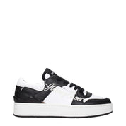 Black Leather Low Top Sneakers