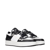 Black Leather Low Top Sneakers
