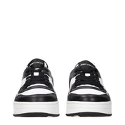 Black Leather Low Top Sneakers