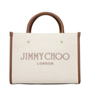 Beige Fabric Handbag