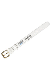 White Embossed Leather Gold Buckle Belt Strap Bracelet