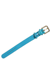 Turquoise Texture Leather Gold Buckle Belt Strap Bracelet