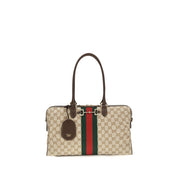 Beige Fabric Handbag
