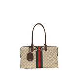 Beige Fabric Handbag