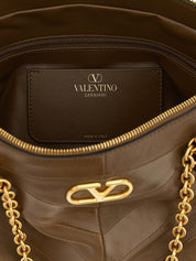 Brown Lamb Leather Shoulder Bag