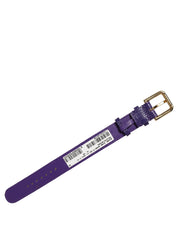 Violet Textured Leather Gold Buckle Belt Strap Bracelet