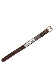 Brown Calfskin Leather Gold Buckle Belt Strap Bracelet