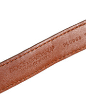 Brown Textured Leather Gold Buckle Belt Strap Bracelet