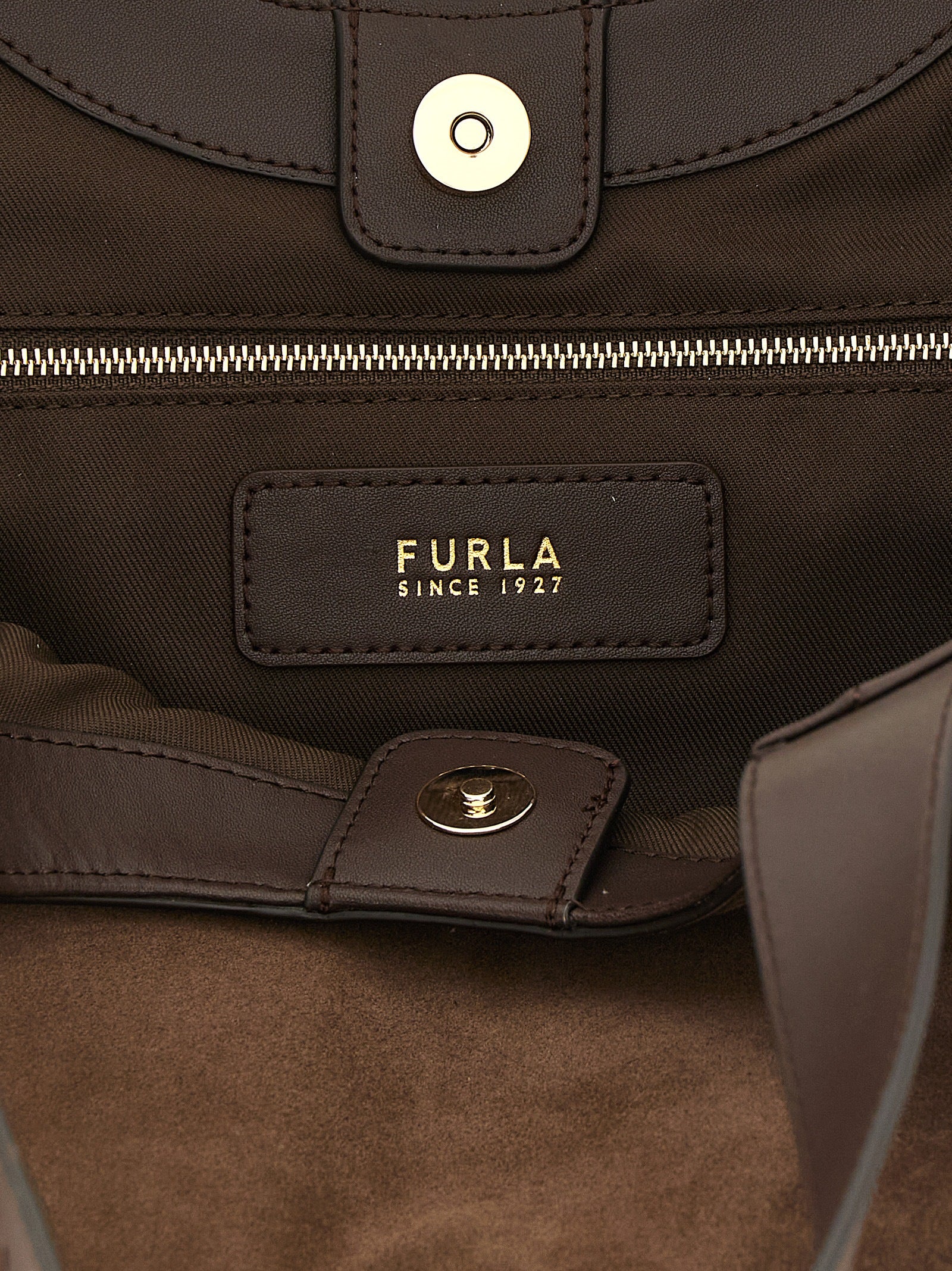 Furla Brown Calfskin Tote Bag