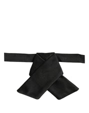 Men Black 100% SIlk Adjustable Neck Papillon Bow Tie