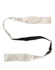 Men White 100% Silk Adjustable Neck Papillon Bow Tie