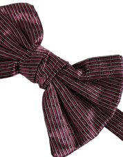 Men Maroon 100% Silk Adjustable Neck Papillon Bow Tie