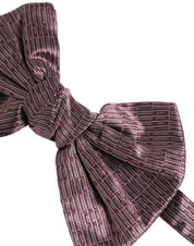 Men Maroon 100% Silk Adjustable Neck Papillon Bow Tie