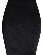 Men Black 100% Silk Adjustable Neck Papillon Bow Tie