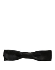 Men Black 100% SIlk Adjustable Neck Papillon Bow Tie