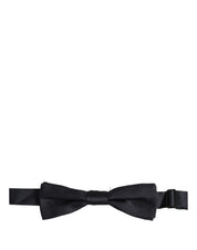Men Black 100% Silk Adjustable Neck Papillon Bow Tie
