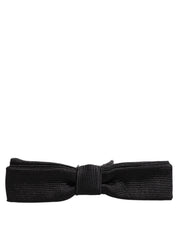 Men Black 100% SIlk Adjustable Neck Papillon Bow Tie