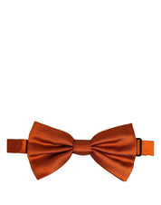 Men Orange 100% SIlk Adjustable Neck Papillon Bow Tie
