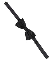 Black White Polka Dot Adjustable Neck Papillon Bow Tie