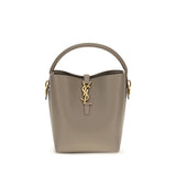 Beige Calf Leather Bos Taurus Backet Bag