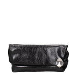 Black Leather Clutch Bag