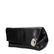 Black Leather Clutch Bag