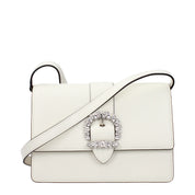 White Leather Crossbody Bag