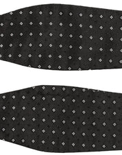 Black White Polka Dot Adjustable Neck Papillon Bow Tie