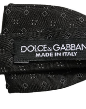 Black Diamond Pattern Adjustable Neck Papillon Bow Tie