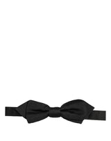 Men Black 100% Silk Adjustable Neck Papillon Bow Tie