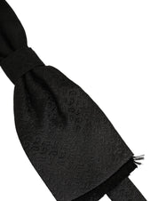 Men Black 100% SIlk Adjustable Neck Papillon Bow Tie