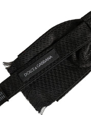 Men Black 100% SIlk Adjustable Neck Papillon Bow Tie
