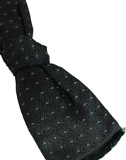 Men Green Patterned Adjustable Neck Papillon Bow Tie