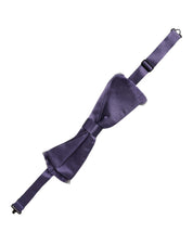 Men Purple 100% Silk Adjustable Neck Papillon Bow Tie