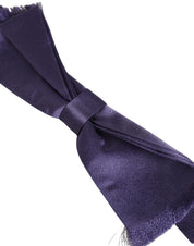 Men Purple 100% Silk Adjustable Neck Papillon Bow Tie
